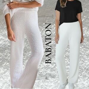 BABATON White Textured Cozy Lounge Pants